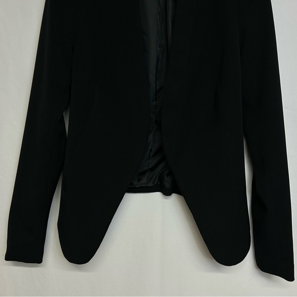 Apt 9 Womens Blazer Jacket Size 2 Open Front Pockets Classic Office Career Black - Picture 4 of 13